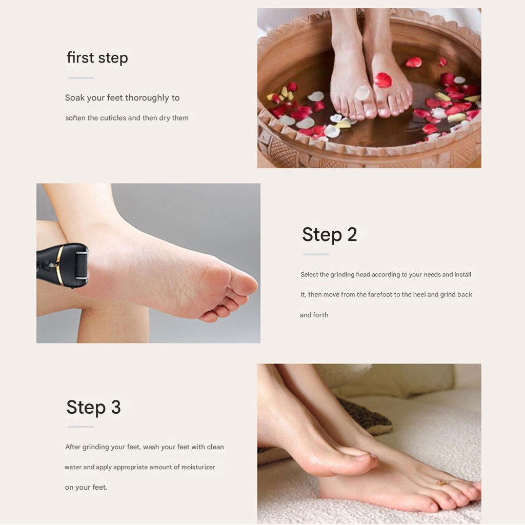 LED Power Display Foot Sander Adjustable Speeds Rechargeable Operation