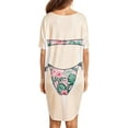 thumbnail image 3 of Women's Cute Bikini Printed T Shirt Dress Short Sleeve Baggy Shirt Beach Fun Swimwear Cover Up Dress Size L, 3 of 9