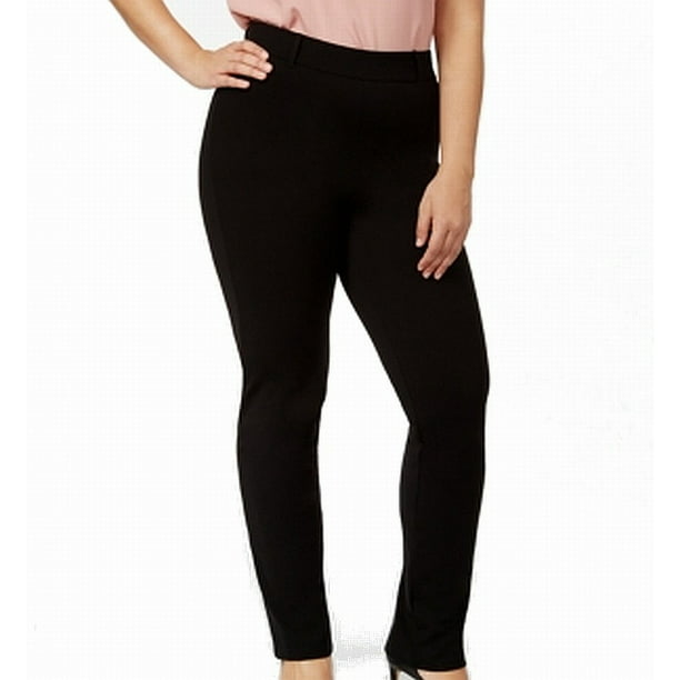 HUE Pants - Womens Pants Deep Plus Treggings Mid-Rise Stretch 1X Walmart.com - Walmart.com