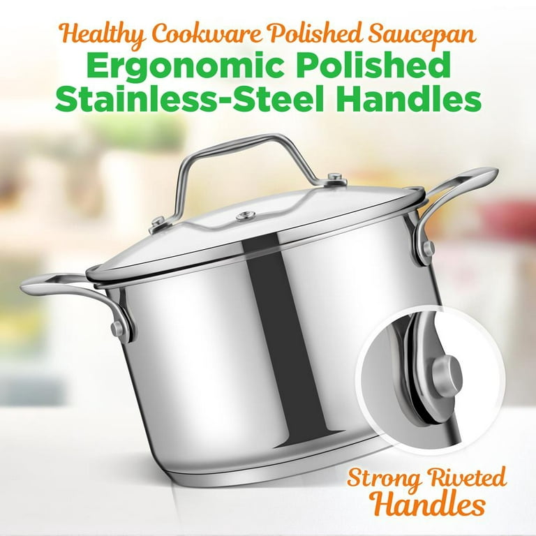 NutriChef 12-quart stainless steel stockpot - 18/8 food grade