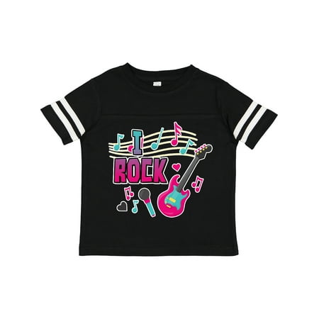 

Inktastic I Rock with Guitar Microphone and Music Notes Boys or Girls Toddler T-Shirt