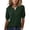 Dark Green, variant on Women's Henley Neck Ribbed Knit Top, Casual Short Sleeve Button Blouse, Soft Lightweight Pullover, Elegant Deep Plum Spring Tee