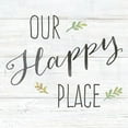 thumbnail image 2 of Coulter, Cynthia 12x12 Black Ornate Wood Framed with Double Matting Museum Art Print Titled - Farmhouse Sign II-Our Happy Place, 2 of 4