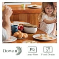 thumbnail image 4 of DOWAN 6.5 inch Ceramic Butter Dish with Wooden Lid, White, 4 of 7