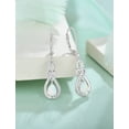 thumbnail image 5 of VESITIM Heart Infinity Earrings Teardrop Dangle Drop Earrings Created White Opal Jewelry Gift for Women, 5 of 7