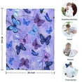 thumbnail image 4 of Purple Butterfly Flower Pattern Blanket,Comfortable Soft Flannel Throw Blanket,All Season,Warm Lightweight Blankets for Sofa Bed Couch Living Room Chair,30"x40", 4 of 4