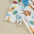 thumbnail image 6 of Bagilaanoe 2pcs Toddler Baby Boy Easter Outfits Gentleman Clothes Short Sleeve Print Shirt Tops + Shorts 6M 12M 2T 3T 4T 5T Kids Casual Summer Shorts Set, 6 of 8