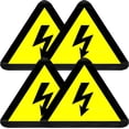 thumbnail image 1 of 20 hojas de pegatinas de precaución contra descargas eléctricas. Calcomanías de advertencia de descargas eléctricas para equipos., 1 of 7