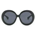 thumbnail image 5 of Abbraccia 5xFuturistic Oversize Round Sunglasses Black frame Gray lens 5 Pcs, 5 of 10
