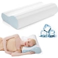 thumbnail image 1 of Almohada de espuma viscoelástica, almohada ortopédica cervical para el contorno del cuello para dormir de lado, boca arriba y boca abajo, almohada ergonómica para la cama para el dolor de cuello, 1 of 8