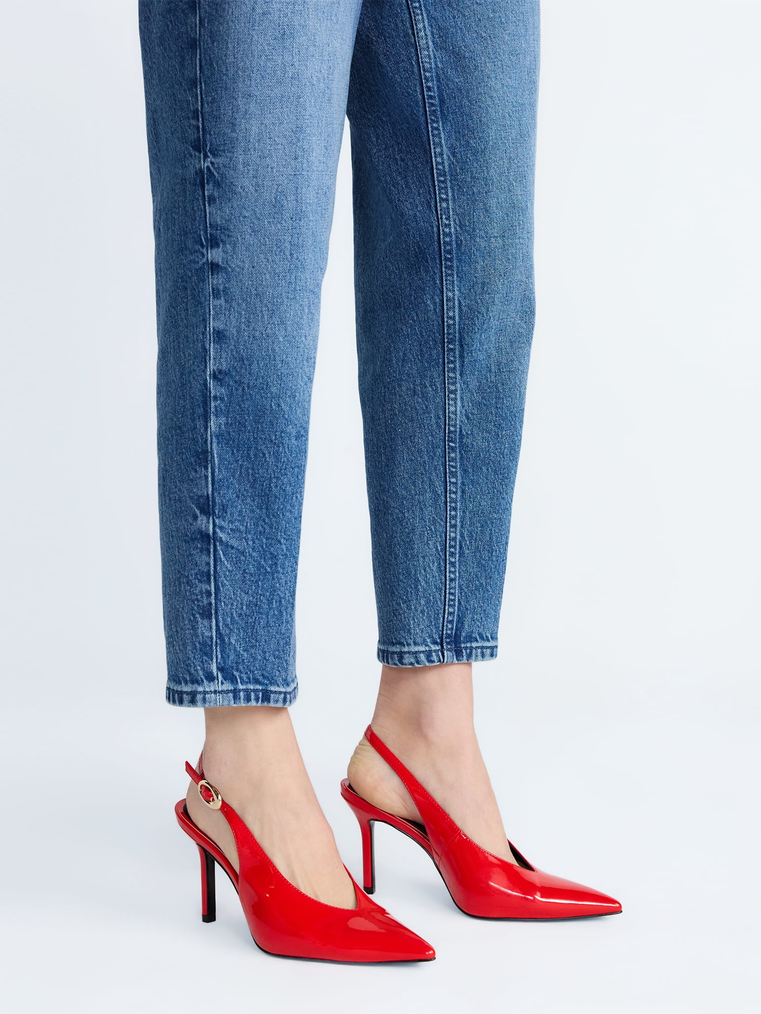 Devil Wears Prada Scoop Collection Women's Pointed Toe Slingback Heels