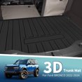 thumbnail image 2 of Unique Bargains Flat Face Cargo Liner Rear Trunk Mat Trunk Cargo Luggage Boot Tray Mat Vertical Stripes Pattern for Ford Bronco 2022-2024 Anti-Slip, 2 of 7