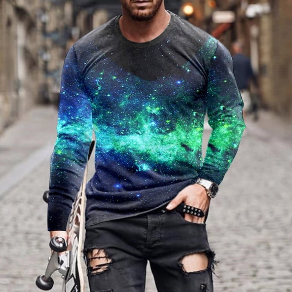 AURIGATE Men's Unisex Daily T Shirt 3D Print Graphic Prints Cross Print Long Sleeve Tops Casual Blouse