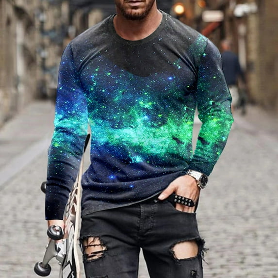 AURIGATE Men's Unisex Daily T Shirt 3D Print Graphic Prints Cross Print Long Sleeve Tops Casual Blouse