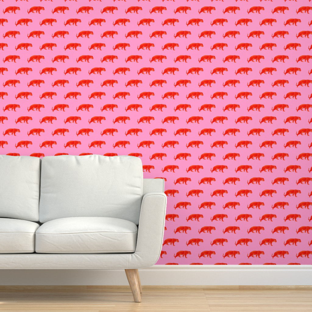 Peel and Stick Wallpaper Cheetah Pink, Animal Wallpaper for Walls –  Literally Pretty