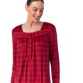 thumbnail image 2 of Aria Women’s Knit Velour Long Sleeve Square Neck Nightgown with Pockets, Sizes XS-5X, 2 of 6