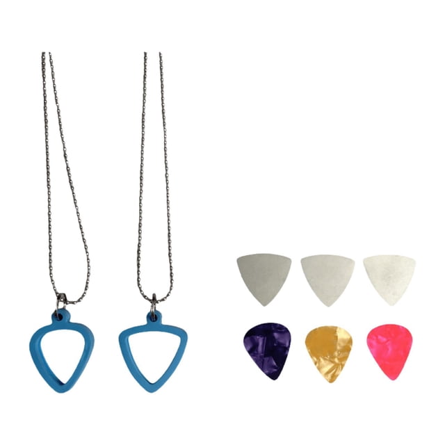 TISHITA Collier Porte-Crochet de Guitare en Silicone Pendentif pour Ukulélé Basse Bleu