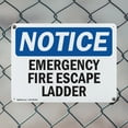 thumbnail image 5 of (2 Pack) Emergency Fire Escape Ladder OSHA Notice Sign 10 Inch X 7 Inch Indoor / Outdoor Rust-Free Aluminum Metal Signs for Workplace, Workshop, and Construction Site, Made in the USA, 5 of 8