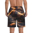 thumbnail image 3 of Kdxio Abstract Glowing Wave Pattern Pattern Mens Casual Shorts - Drawstring Summer Beach Sports Shorts for Men, 3 of 5