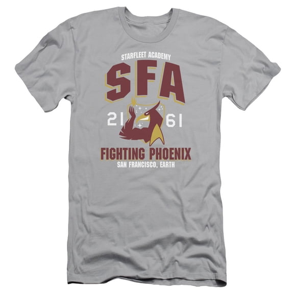 Star Trek Sfa Fighting Phoenix Adult 30/1 T-Shirt Silver