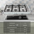 thumbnail image 4 of Estufa de gas SIMOE de 36 pulgadas con 6 quemadores de 72 000 BTU, 4 of 8