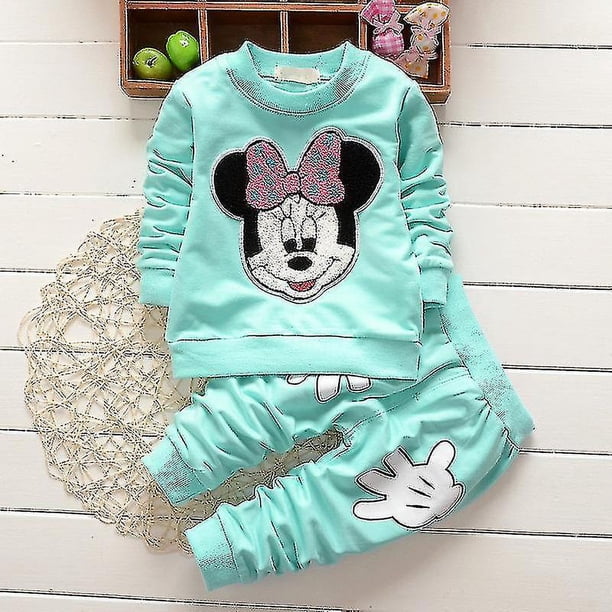 Bebé Niños Niñas Minnie Mouse Sudadera Top Pantalones Conjunto Trajes Ropa
