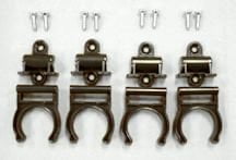 2 sets Nylon Folding Flat Paddle Clips for Kayaks or Canoes by Pack'em Racks by Rack'em Mfg LLC