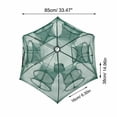 thumbnail image 3 of LELINTA Fishing Bait Trap, Foldable Drop Net Fishing Landing Net Prawn Bait Crab Shrimp, 4 6 8 12 Hole Fishing Net Trap Cast Net Dip Cage Collapsible Easy Use Hexagon, 3 of 8