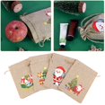thumbnail image 4 of Bolsas de regalo de arpillera Yuyangstore reutilizables de Navidad con Cordones de Yute, 4 of 8