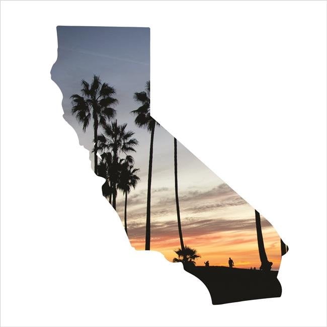 Precision Metal Art CALIFORNIA18BEACH 18 in. State California