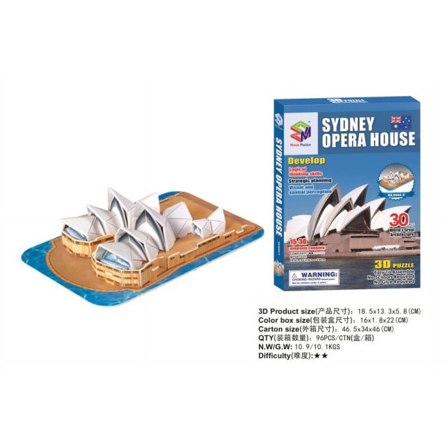 World Famous Architecture Building Puzzle 3D Construction Jigsaw Puzzle Toys For Kids Birthday Christmas Gift