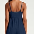 thumbnail image 5 of Yteetum Women's Summer Sleeveless Athletic Workout Rompers Oversized Square Neck Spaghetti Strap Gym Short Jumpsuits Casual Solid Loose Lightwieght Comfy Yoga Running Overalls, 5 of 9