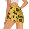 thumbnail image 3 of Haiem Bees and Sunflowers Women's 2 in 1 Running Shorts - Lightweight Athletic Workout Gym Yoga Breathable Sports Shorts Liner with Phone Pockets-XX-Large, 3 of 9