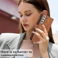 thumbnail image 6 of Compatible with Samsung Galaxy S22 Wallet Case for Women, Crossbody Strap Phone Case PU Leather Zipper with Wrist Strap Flip Cover Credit Card Holder Rugged for Samsung Galaxy S22, Brown, 6 of 9
