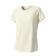 thumbnail image 6 of Women's Open Back Workout Top Short Sleeve Athletic Shirt UPF50+ Quick Dry Lightweight Running Yoga Tennis Pickleball Women Basic Soft Tee, Beige L, 6 of 6