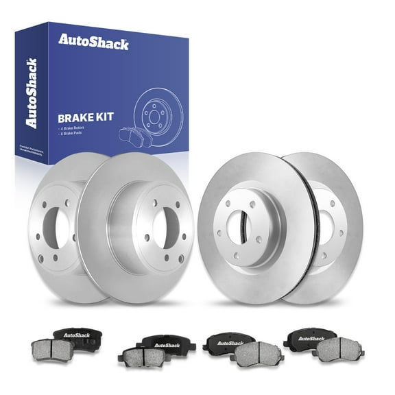 AutoShack Front & Rear Brake Rotors & Ceramic Pads for Jeep, Dodge & Chrysler, Patriot 2007-2017 Compass 2007-2016 Avenger 2008-2014 200 2011-2014, FWD AWD 4WD L4 2.0L 2.4L V6 2.7L 3.5L 3.6L