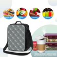 thumbnail image 4 of Logiee Cute Shark Print Insulated Lunch Bag for Women/Men, Reusable Lunch Box for Office Work School Picnic Beach,Leakproof Freezable Cooler Bag with Shoulder Strap, 4 of 7