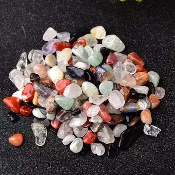 EOEMY 100G Natural Quartz Crystal Crushed Chip Gemstone Healing Energy Rock Specimens-1Pc-Colorful Quartz