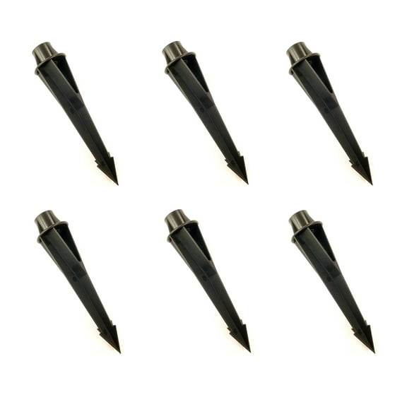 Best Pro Lighting's  Set of 6 Heavy-Duty PVC Landscape Ground Spike- Black