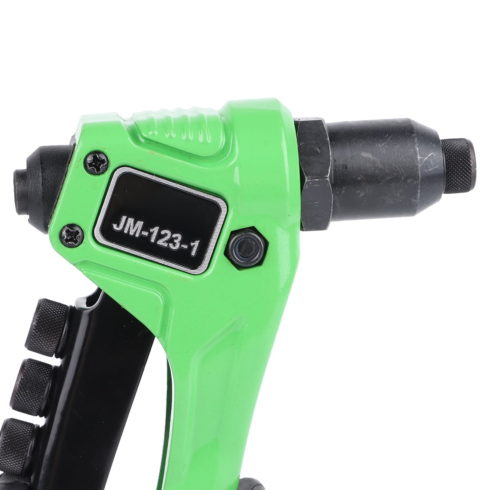 YAHHU Hand Rivet Gun Single Handle Manual Riveter for Industrial Riveting, Includes 2.4mm 3.2mm 4.0mm 4.8mm Heads, 7.87 inches / 20 cm, Heavy Duty Repair Tool