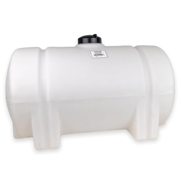 Norwesco Horizontal Leg Utility Tank, Water Storage Container, 65 Gallon Capacity, White
