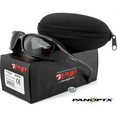 7eye by Panoptx 682153 Rush Metallic Black with SharpView Polarized Gray Lens