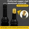 thumbnail image 3 of 10PCS Car Tire TR413 TR414 Snap-In Tire Valve Stems Short Black Rubber, 3 of 8