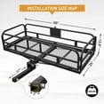 thumbnail image 2 of Wildroad Hitch Mount Cargo Carrier Basket 500 LBS Folding Vehicle Cargo 60" x 24" x 14" Fits 2" Receiver with 2" Hitch Stabilizer for SUV, Pickup Truck, Trailer, 2 of 6