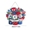 thumbnail image 3 of PEONAVET 4th of July Front Door Sign, Patriotic Stars Door Hanger for Font Door, Hanging Welcome Front Decor for Porch Home Wall Outside Decor, 3 of 6