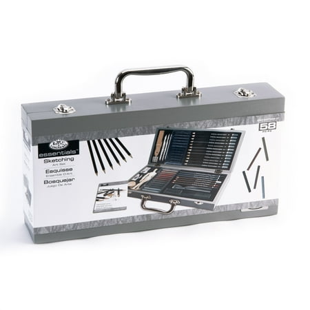 Royal & Langnickel Wooden Box Sketching Art Set - 58 pieces