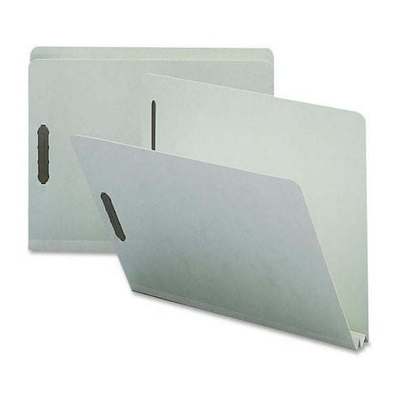 Nature Saver Straight-Cut Pressboard Fastener Folders Letter - 8 1/2" x 11" Sheet Size - 2" Expansion - 2 Fastener(s) - 2" Fastener Capacity for Folder - 25 pt. Folder Thickness - Pressboard - Gray -