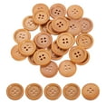 thumbnail image 1 of Uxcell 50 Pcs Botones de Madera 7/8" Botón de Costura Redondo de 4 Agujeros para Manualidades de Bricolaje Amarillo Terroso, 1 of 7