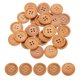 thumbnail image 1 of Uxcell 50 Pcs Botones de Madera 7/8" Botón de Costura Redondo de 4 Agujeros para Manualidades de Bricolaje Amarillo Terroso, 1 of 7