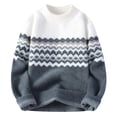 thumbnail image 1 of Pisexur Chandails Hommes Doux et Confortables Chandails d'Automne Chandails Décontractés Tricotés Chandails Chauds Chandails Col Rond Chandails Manches Longues Col Rond Gris,2TG, 1 of 2